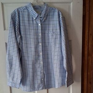 Cabin Creek Blue and White Checkered Women's Shirt